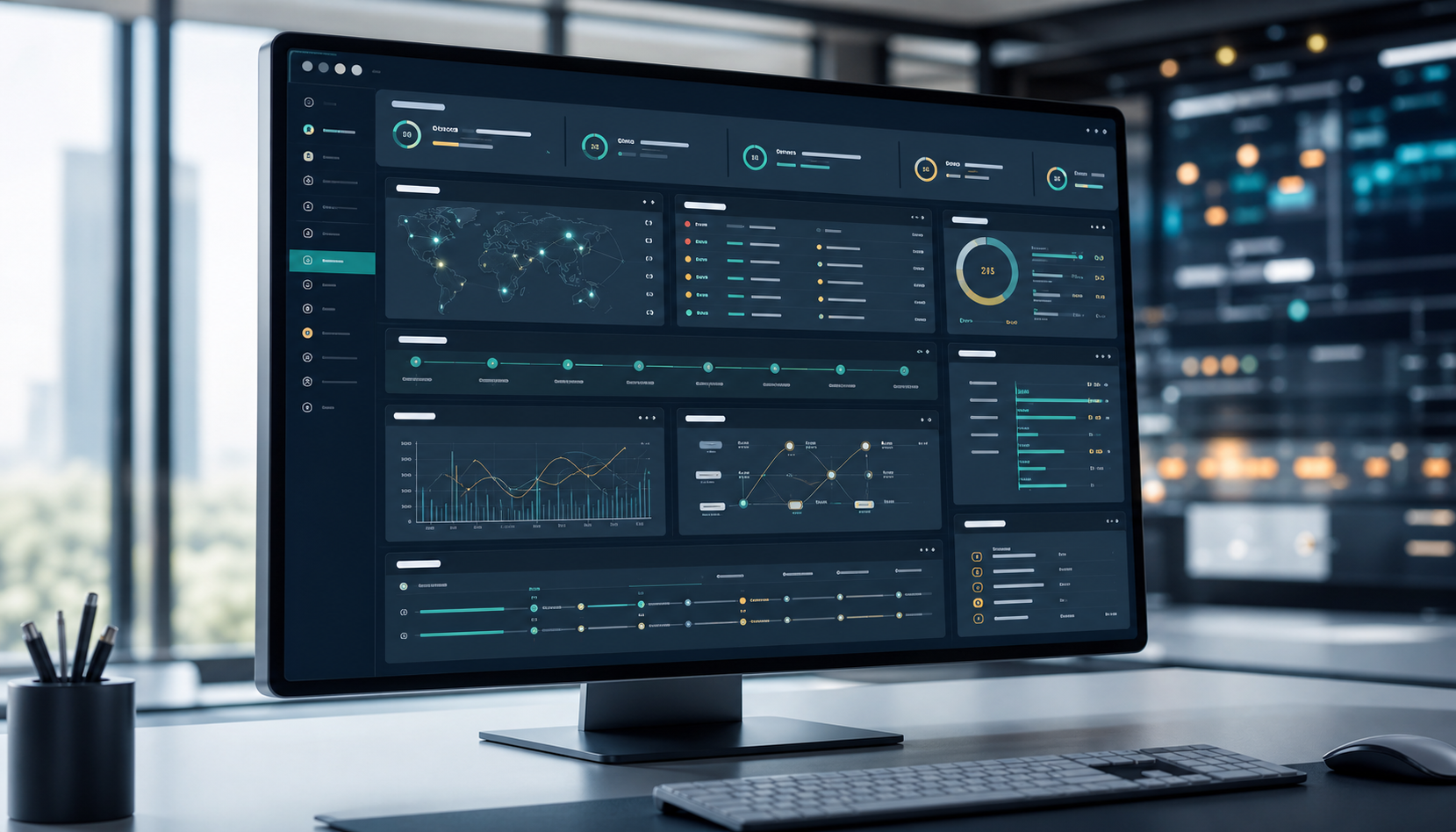 Enterprise QFS Manager dashboard with queues and settlement monitoring