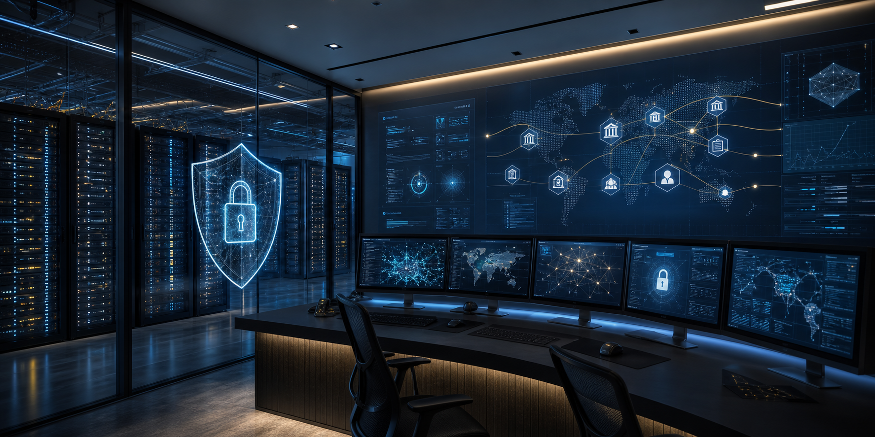 Secure data infrastructure and governance monitoring for financial operations